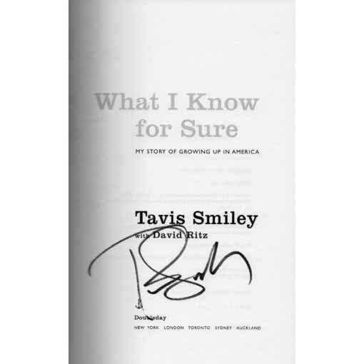 TAVIS SMILEY What I Know For Sure Book Autographed Signed Title Page