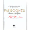 Pat Boone Book Autographed Signed