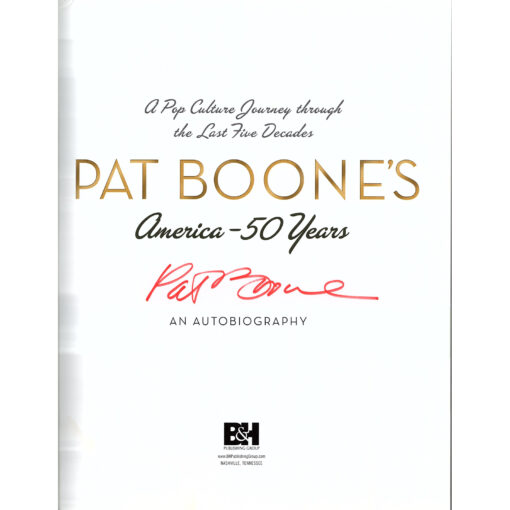 Pat Boone Book Autographed Signed